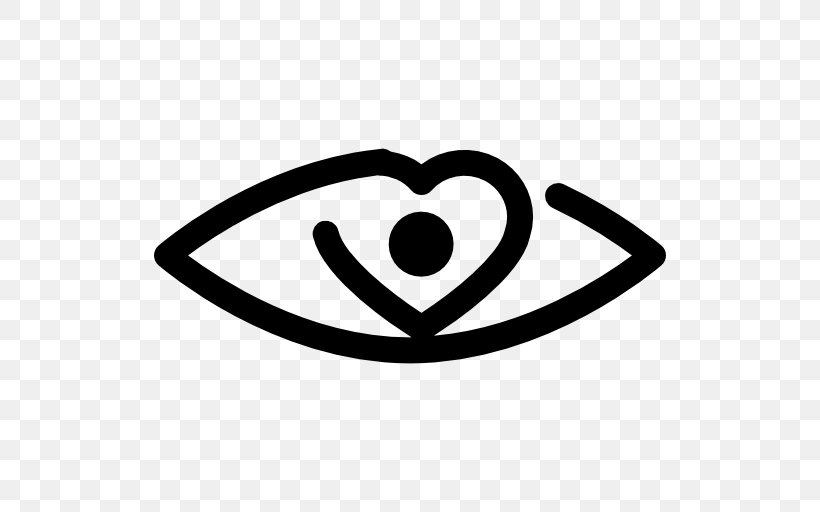 Eye Heart Shape Symbol, PNG, 512x512px, Eye, Black And White, Face, Heart, Iris Download Free