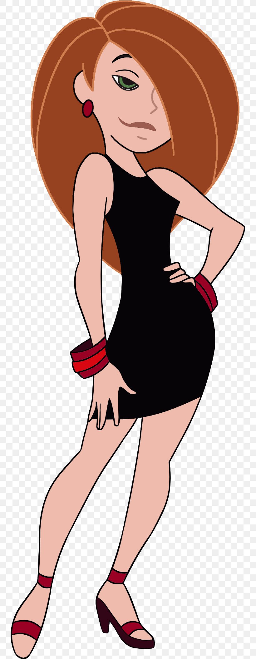 Kim Possible Shego Little Black Dress Animation, PNG, 751x2111px, Watercolor, Cartoon, Flower, Frame, Heart Download Free