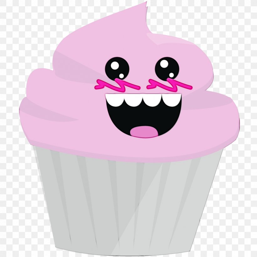 Pink Baking Cup Cupcake Cartoon Dessert, PNG, 1200x1200px, Watercolor, Baking Cup, Cake, Cake Decorating Supply, Cartoon Download Free