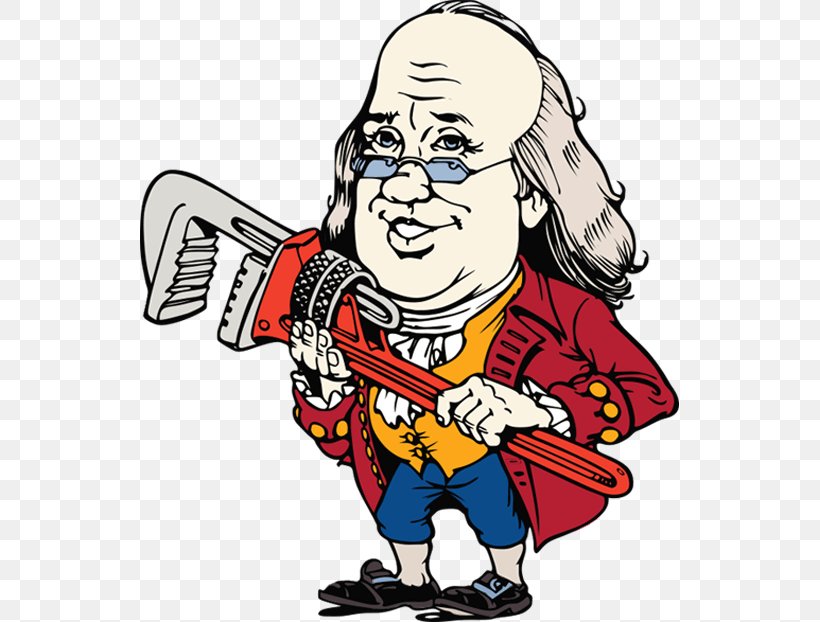Benjamin Franklin Plumbing Plumber Drain Cleaners, PNG, 539x622px, Benjamin Franklin Plumbing, Art, Benjamin Franklin, Cartoon, Cleaning Download Free