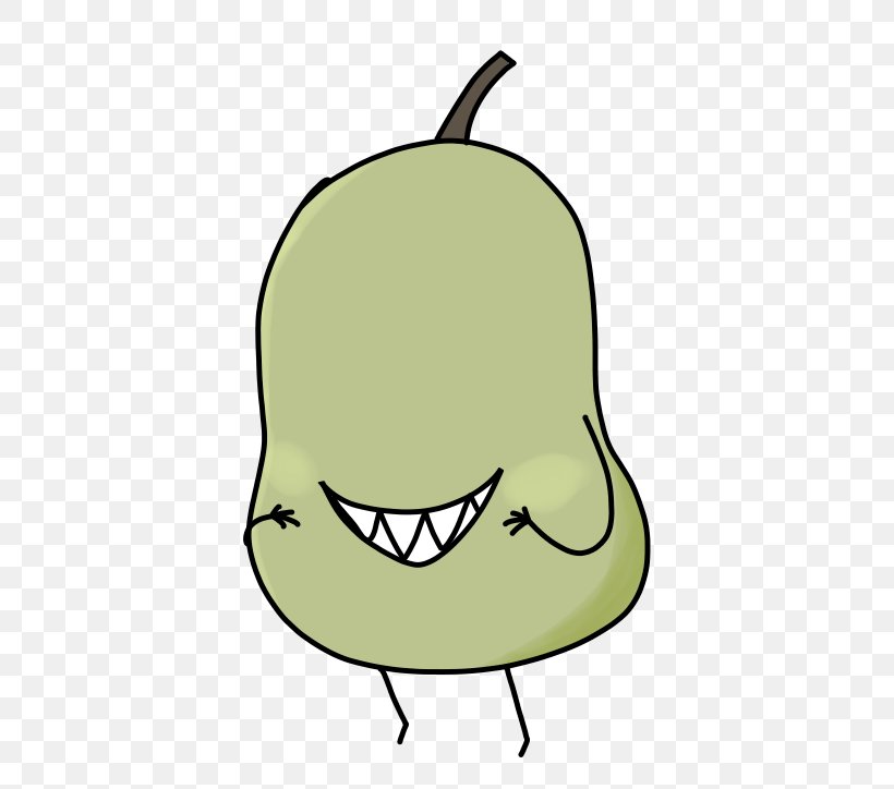 Pear Nose Green Clip Art, PNG, 678x724px, Pear, Cartoon, Character, Eye, Face Download Free