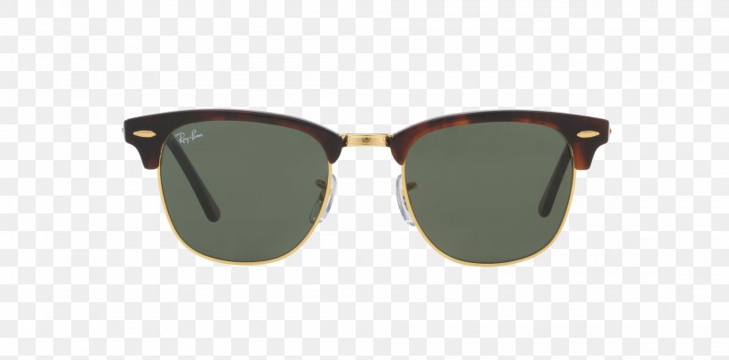 Browline Glasses Ray-Ban Clubmaster Classic Sunglasses Sunglass Hut, PNG, 2000x989px, Browline Glasses, Beige, Brown, Clearly, Eyewear Download Free