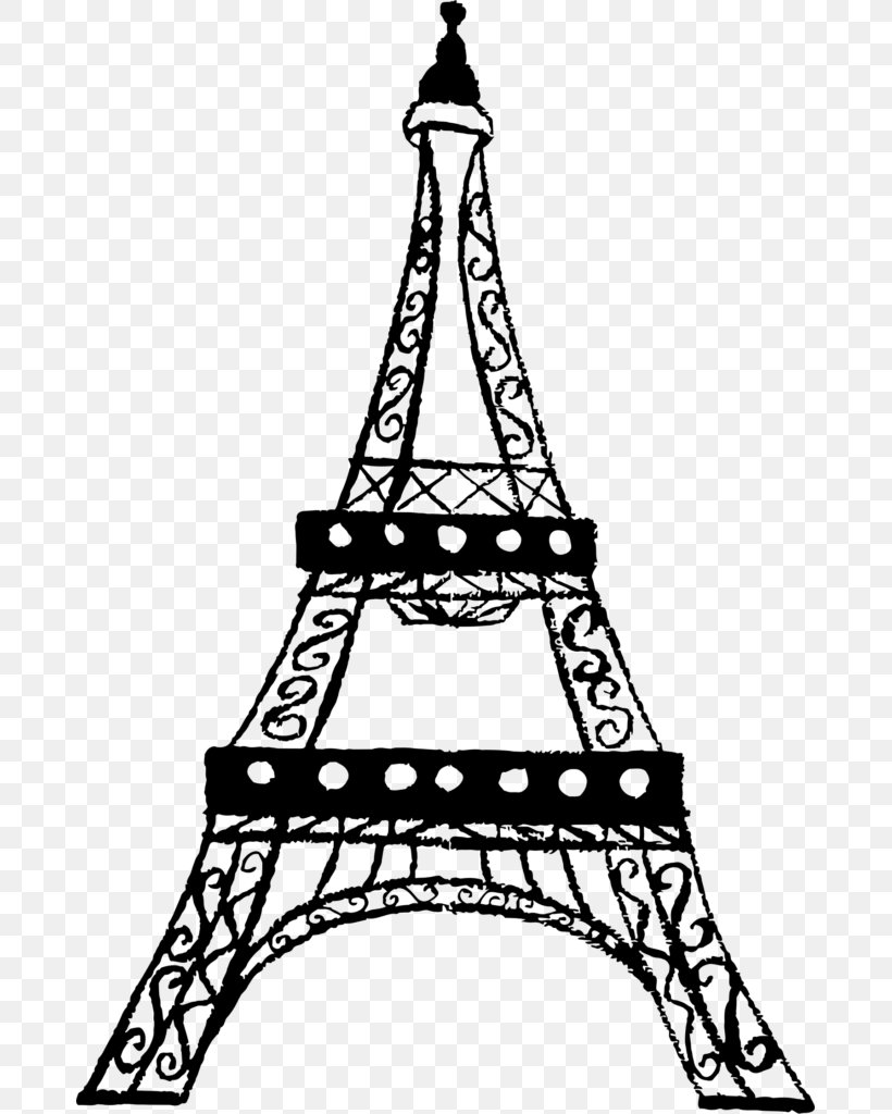 Eiffel Tower Clip Art Image, PNG, 679x1024px, Eiffel Tower, Architecture, Blackandwhite, Cartoon, Coloring Book Download Free