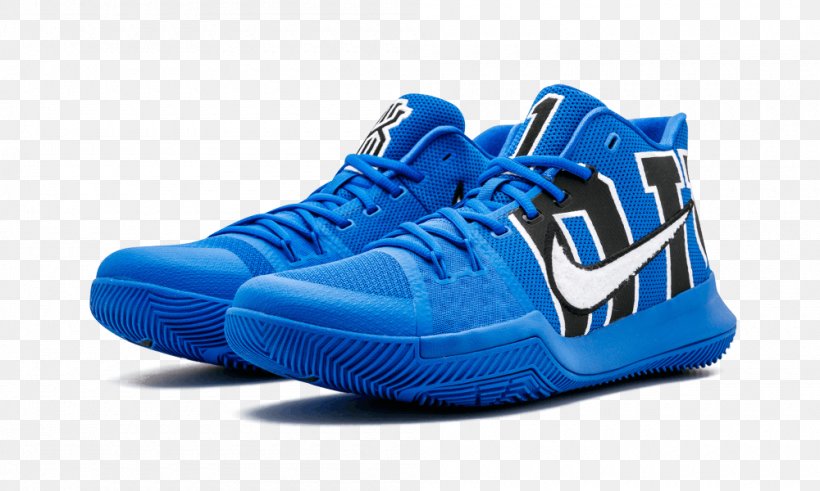 Nike Men's Kyrie 3 Nike Kyrie 3 'Duke' Mens Sneakers Shoe, PNG, 1000x600px, Shoe, Aqua, Athletic Shoe, Azure, Basketball Download Free