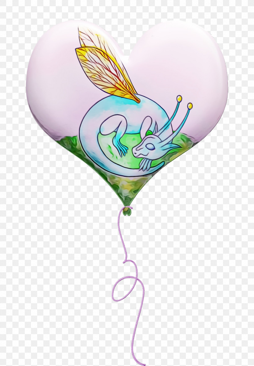 Balloon Heart, PNG, 998x1440px, Watercolor, Balloon, Heart, Paint, Wet Ink Download Free
