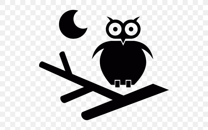 Owl Moon, PNG, 512x512px, Dia, Beak, Bird, Black And White, Computer Font Download Free