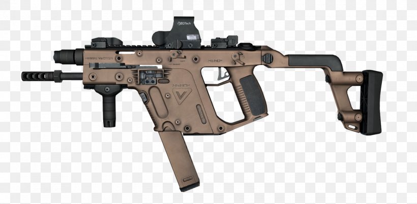 KRISS Vector Weapon Blowback Submachine Gun Firearm, PNG, 1600x785px, Watercolor, Cartoon, Flower, Frame, Heart Download Free