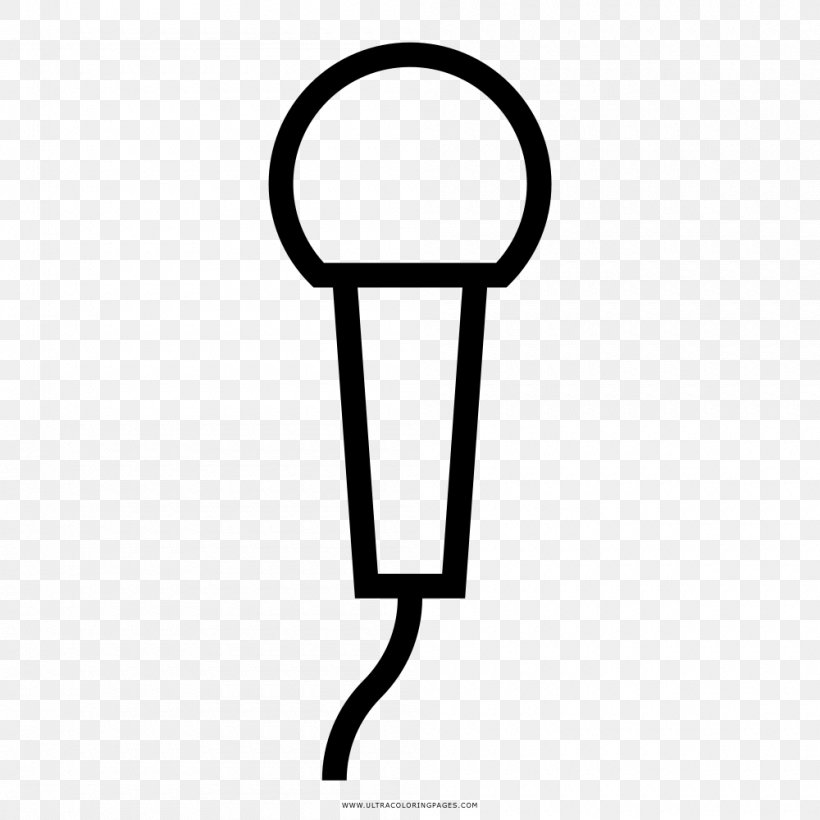 Microphone Coloring Book Drawing Black And White, PNG, 1000x1000px, Microphone, Black And White, Book, Coloring Book, Drawing Download Free