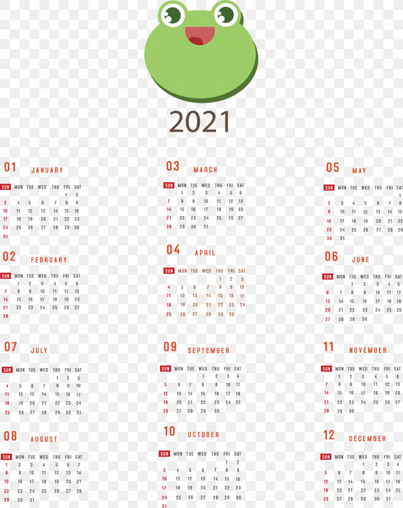 Printable 2021 Yearly Calendar 2021 Yearly Calendar, PNG, 2375x3000px, 2021 Yearly Calendar, Annual Calendar, Calendar System, Calendar Year, February Download Free