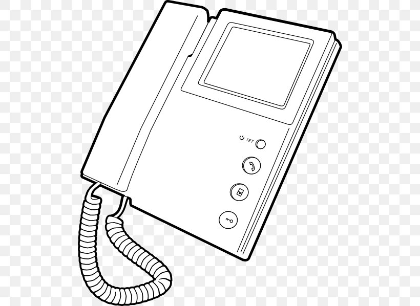 VoIP Phone Telephone Voice Over IP Clip Art, PNG, 516x598px, Voip Phone, Area, Black And White, Cisco 7942g, Cisco 7945g Download Free