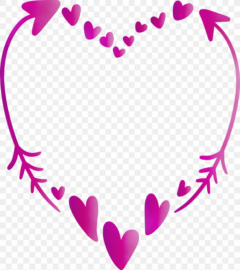 Heart Pink Purple Violet Love, PNG, 2667x3000px, Simple Arrow, Heart, Heart Arrow, Love, Magenta Download Free