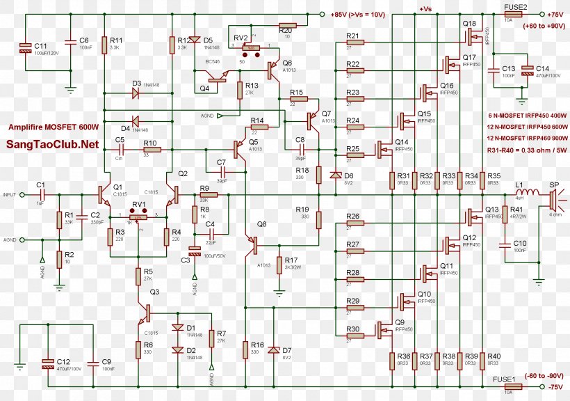 MOSFET Power Amplifier Classes Circuit Diagram Field-effect Transistor, PNG, 2021x1421px, Mosfet, Adder, Amplifier, Area, Bipolar Junction Transistor Download Free