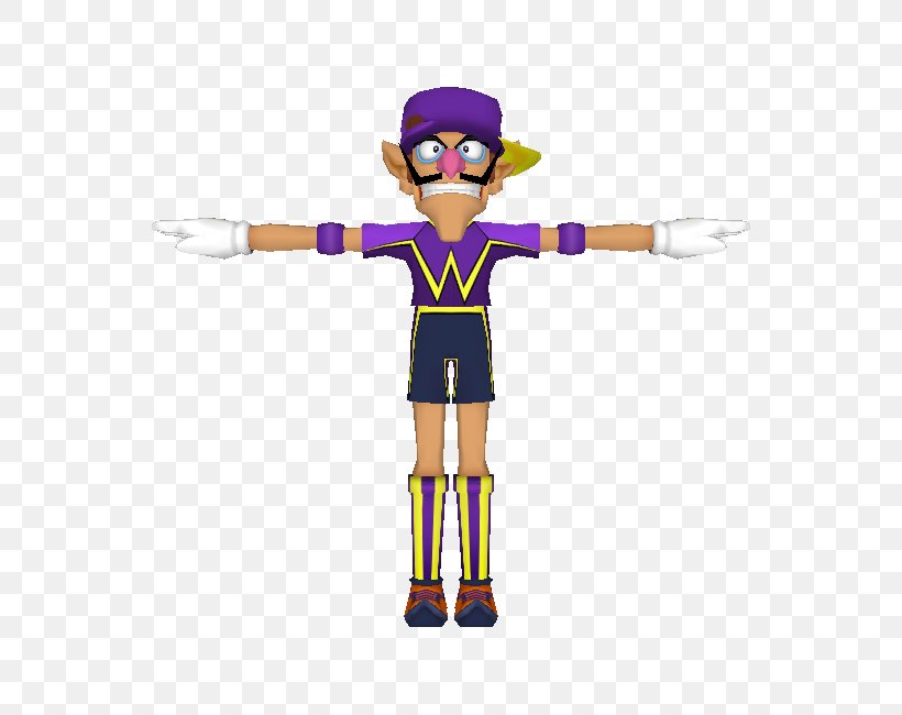 Super Mario Strikers Mario Strikers Charged Waluigi GameCube, PNG, 750x650px, Super Mario Strikers, Cartoon, Fictional Character, Figurine, Gamecube Download Free