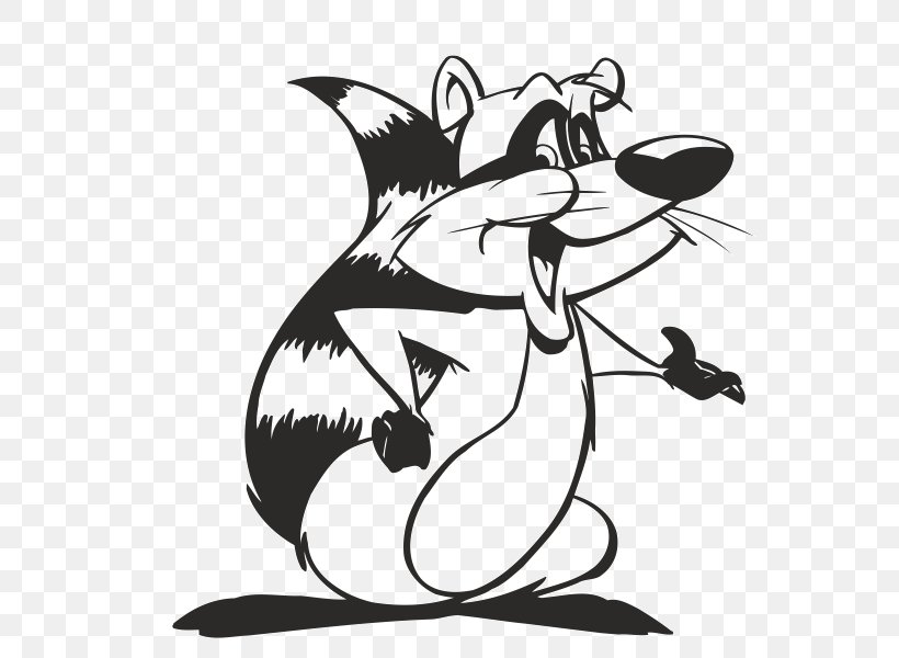 Raccoon Cartoon Clip Art, PNG, 600x600px, Raccoon, Art, Artwork, Black, Black And White Download Free