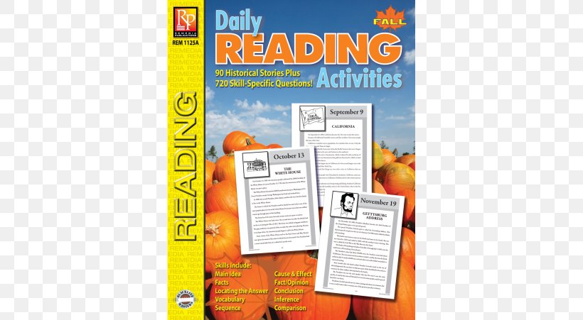 Daily Reading Activities: Fall Book Reading Comprehension Skill, PNG, 600x451px, Reading, Adequate Yearly Progress, Book, Brand, Ebook Download Free