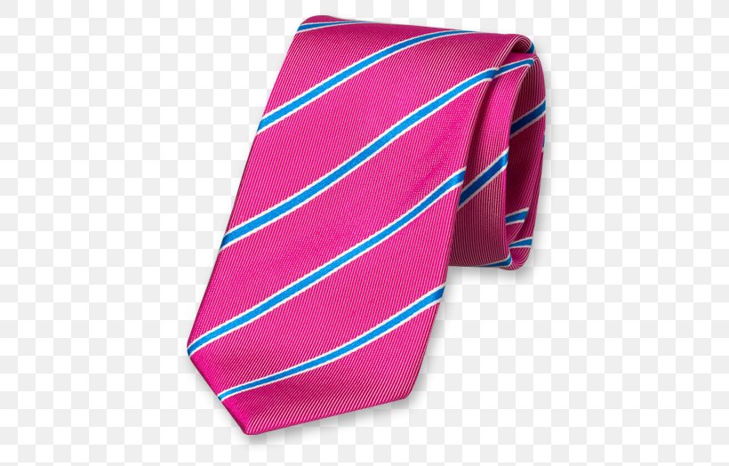 Necktie Silk Blue Fuchsia Stripe, PNG, 524x524px, Necktie, Blue, Color, Dress, Fuchsia Download Free