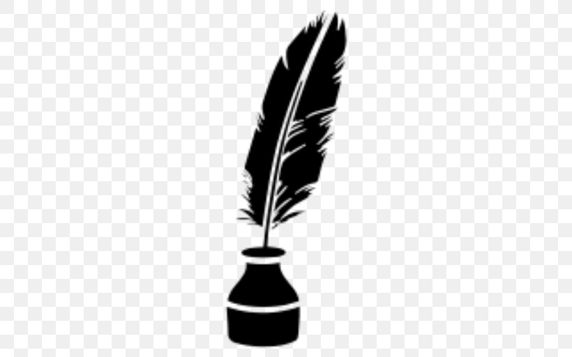 Quill Inkwell Pen Clip Art, PNG, 512x512px, Quill, Black And White, Calligraphy, Drawing, Feather Download Free