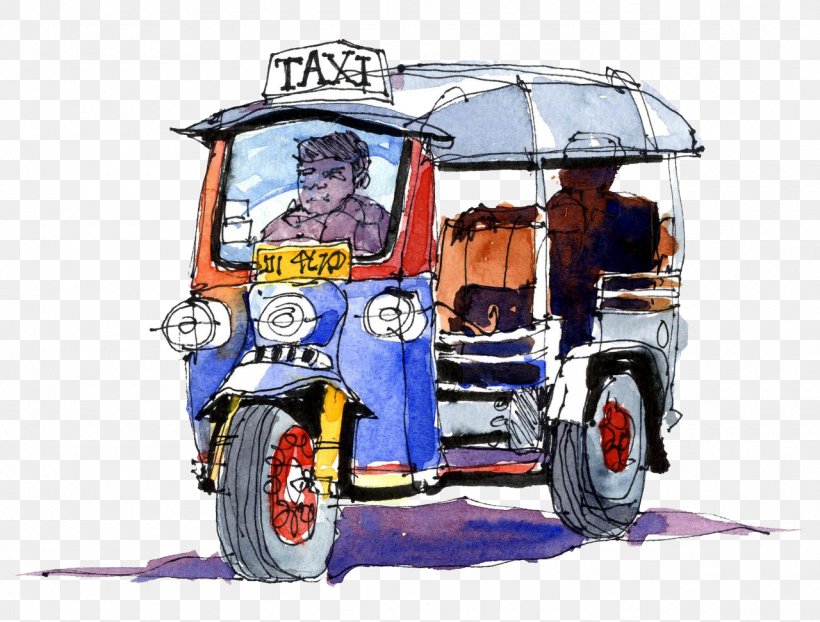 Rickshaw Watercolor Painting Drawing Fornies S.A. Sketch, PNG, 1280x972px, Rickshaw, Barcelona, Brand, Car, Cart Download Free