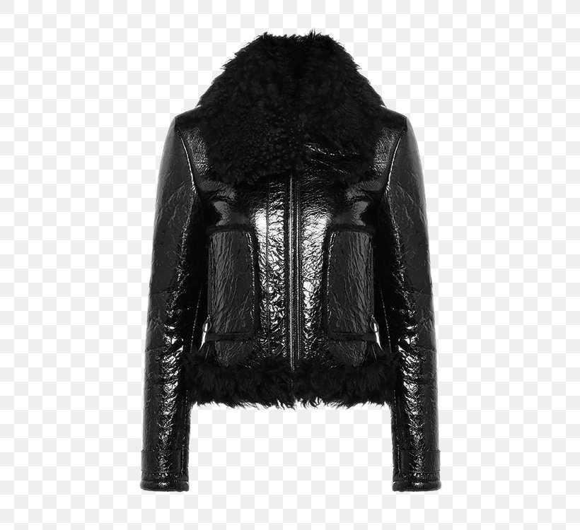 Leather Jacket Zipper Fur Clothing Outerwear, PNG, 750x750px, Leather Jacket, Black, Black And White, Clothing, Coat Download Free