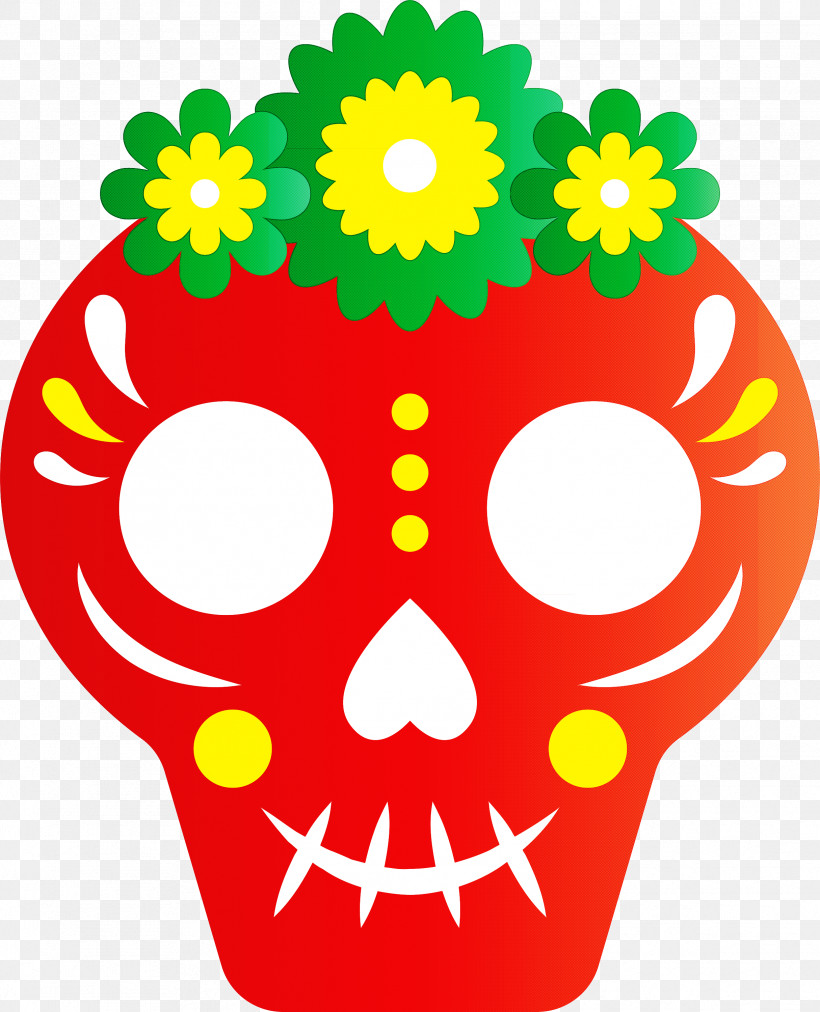 Day Of The Dead Día De Muertos, PNG, 2429x3000px, Day Of The Dead, Abstract Art, Cartoon, Culture, D%c3%ada De Muertos Download Free