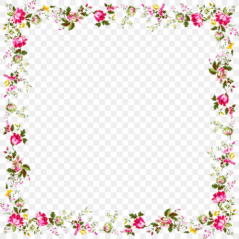 Picture Frame, PNG, 3000x3000px, Pink, Floral Design, Heart, Interior Design, Ornament Download Free