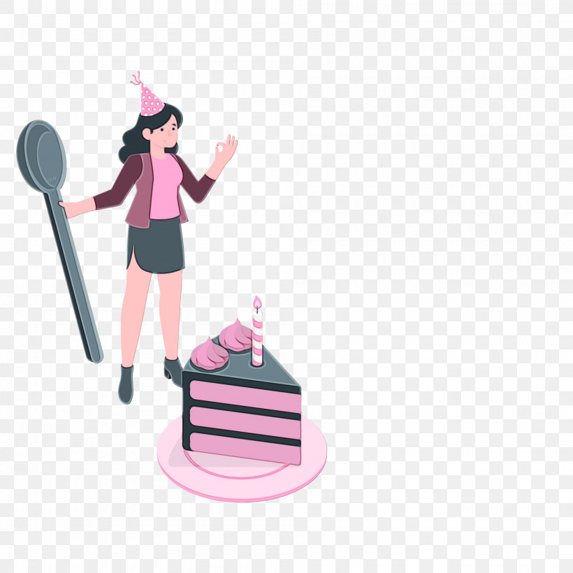 Birthday Cake, PNG, 2000x2000px, Watercolor, Birthday, Birthday Cake, Cake, Cartoon Download Free