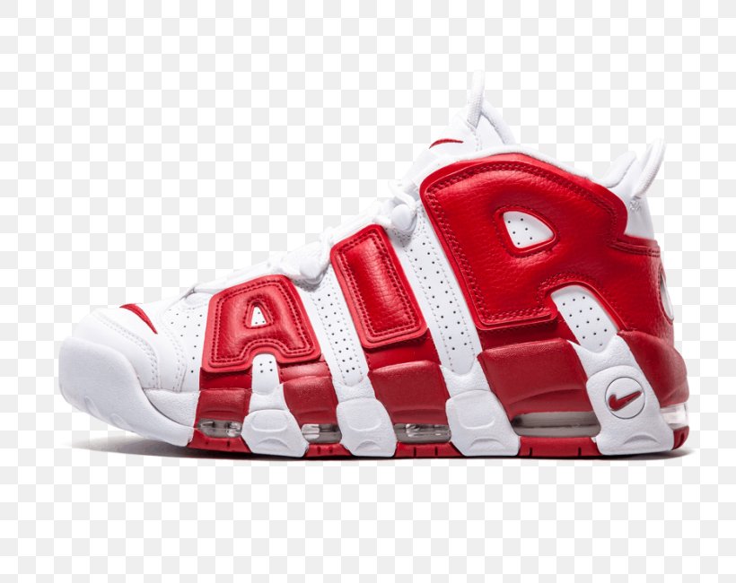 Nike Air Max Sports Shoes Air More Uptempo 'White Red', PNG, 750x650px, Nike, Adidas, Athletic Shoe, Basketball Shoe, Brand Download Free