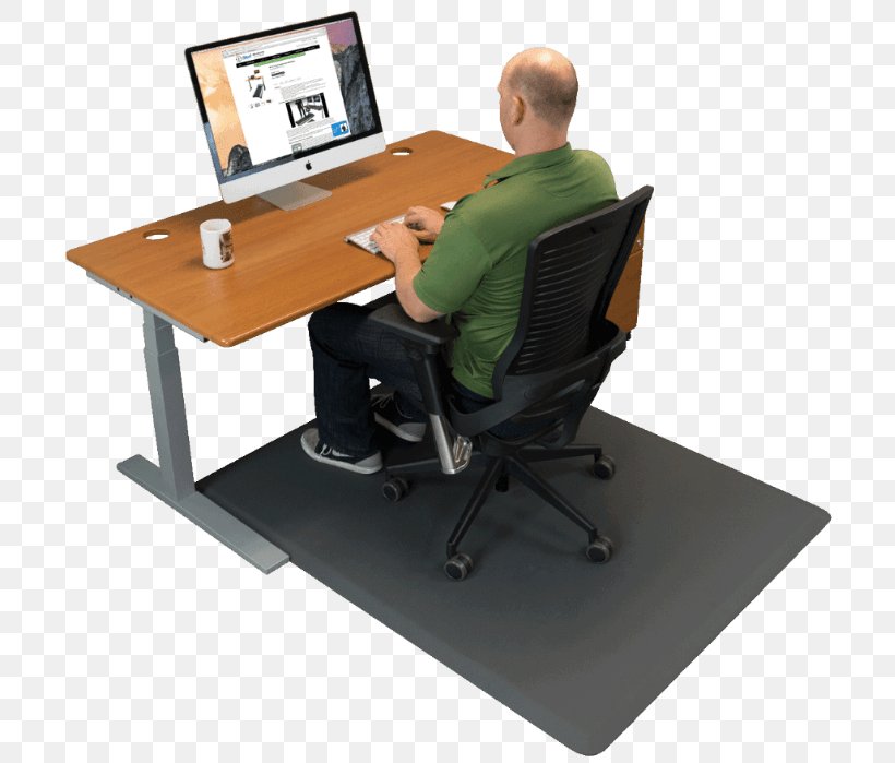 Standing Desk Sit-stand Desk Office & Desk Chairs, PNG, 717x699px, Desk, Chair, Computer Desk, Floor, Furniture Download Free
