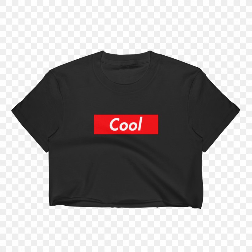 T-shirt Crop Top Logo Product, PNG, 1000x1000px, Tshirt, Active Shirt, Black, Brand, Crop Top Download Free