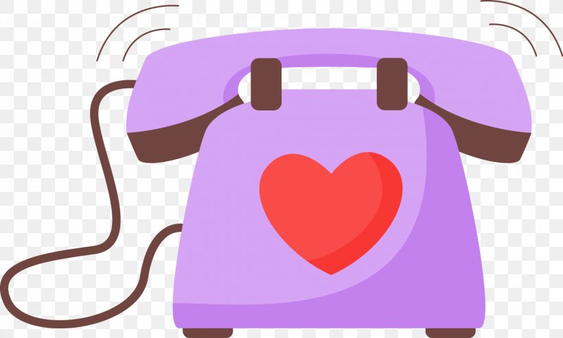 Vector Retro Purple Love Phone, PNG, 1582x952px, Watercolor, Cartoon, Flower, Frame, Heart Download Free