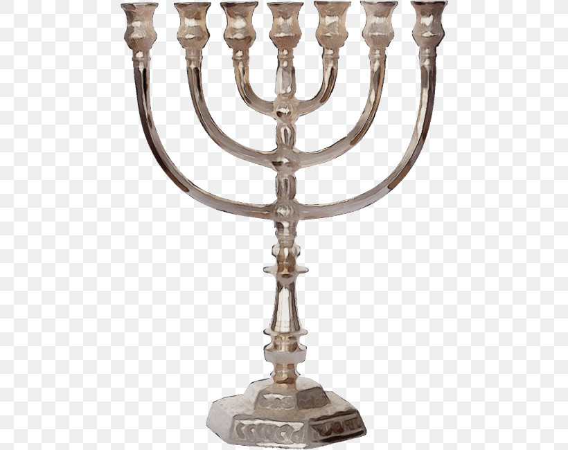 Hanukkah, PNG, 650x650px, Watercolor, Brass, Bronze, Candle Holder, Hanukkah Download Free