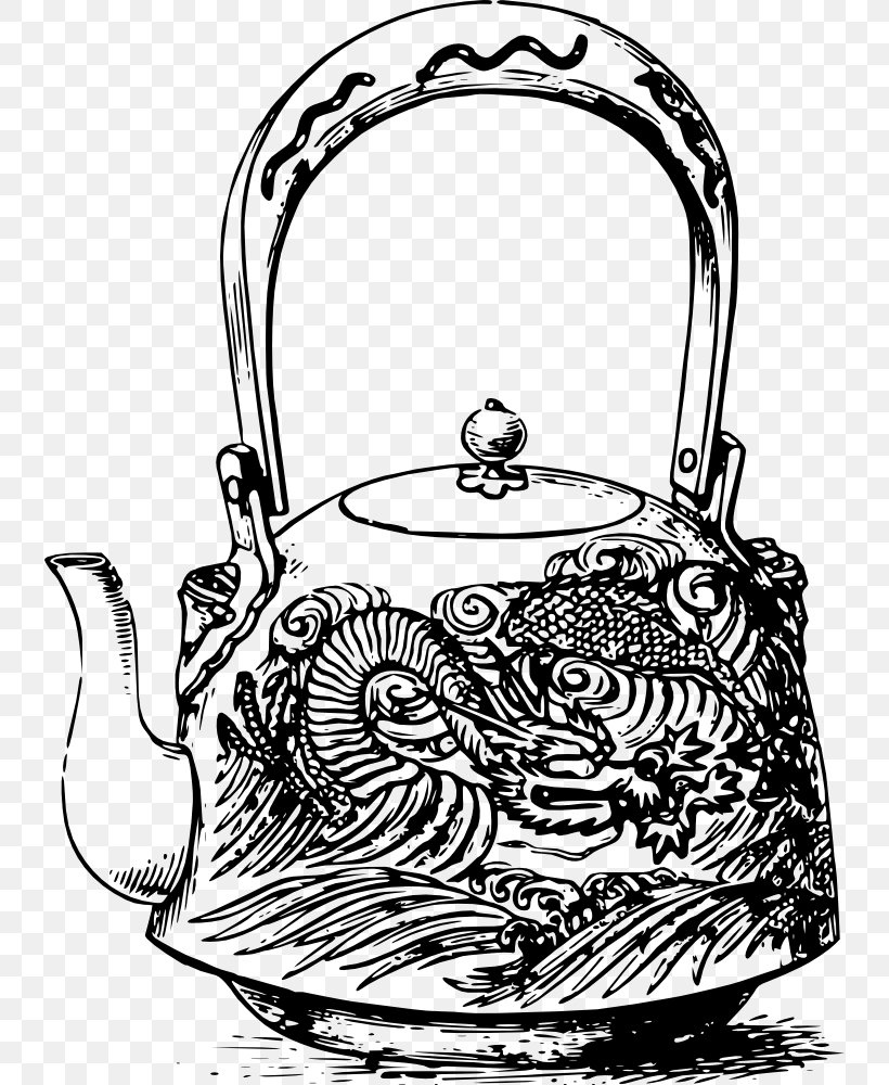 Teapot Kettle Crock Clip Art, PNG, 738x1000px, Tea, Artwork, Black And White, Bottle, Crock Download Free