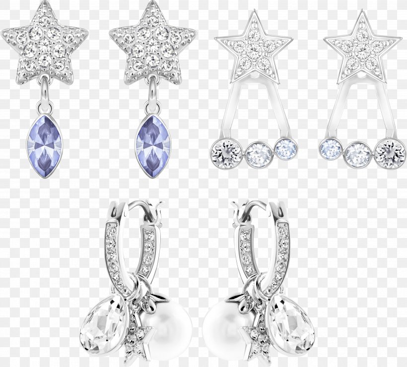 Earring Swarovski AG Jewellery Crystal Pendant, PNG, 3519x3179px, Earring, Alloy, Bling Bling, Body Jewelry, Crystal Download Free