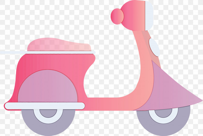 Pink Vehicle Footwear Scooter Baby Products, PNG, 3000x2008px, Motorcycle, Baby Products, Footwear, Magenta, Moto Download Free