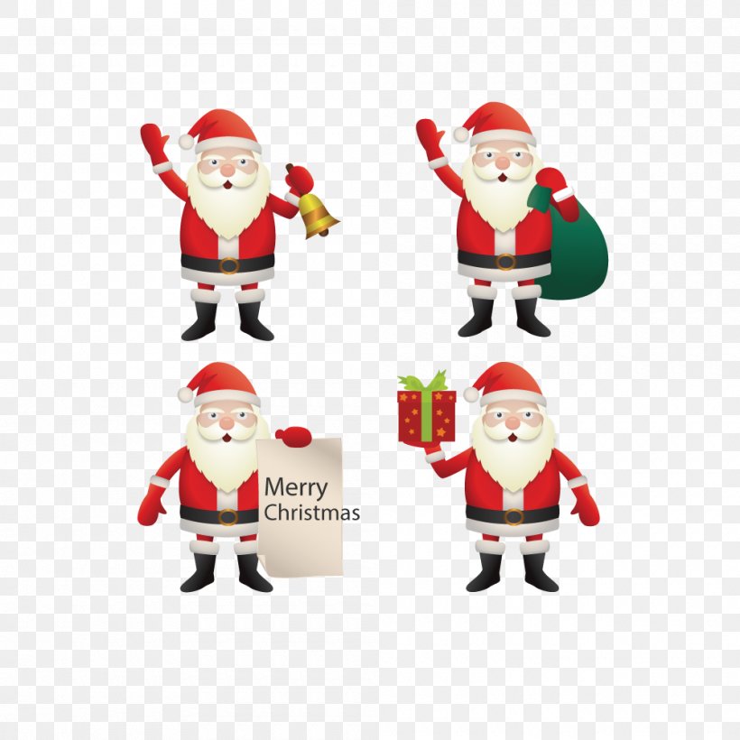 Santa Claus Christmas Ornament Euclidean Vector Illustration, PNG, 1000x1000px, 3d Computer Graphics, Santa Claus, Art, Christmas, Christmas Decoration Download Free