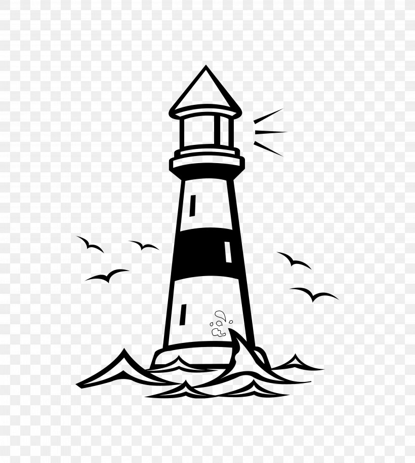 Royalty-free Lighthouse Clip Art, PNG, 4836x5393px, Royaltyfree, Artwork, Black And White, Branch, Drawing Download Free