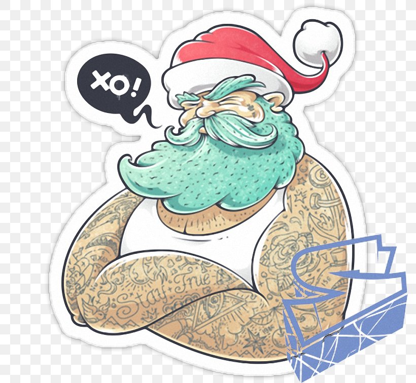 Santa Claus T-shirt Tattoo Mrs. Claus Christmas Day, PNG, 788x756px, Santa Claus, Beard, Christmas Day, Decal, Fictional Character Download Free