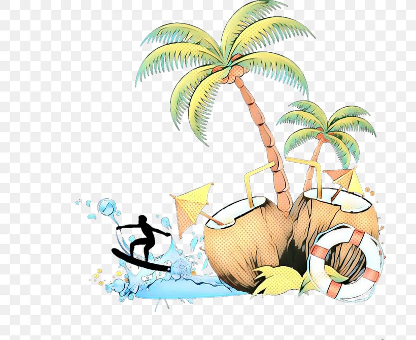 Summer Palm Tree, PNG, 700x669px, Pop Art, Arecales, Cartoon, Coconut, Drawing Download Free
