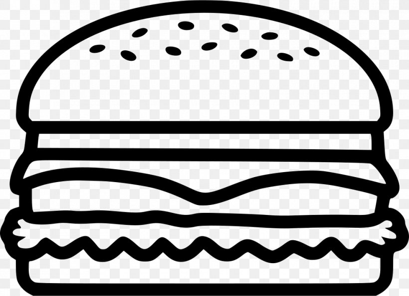 Hamburger Cheeseburger Barbecue Vector Graphics Patty, PNG, 980x712px, Hamburger, Barbecue, Black And White, Cheeseburger, Fast Food Download Free