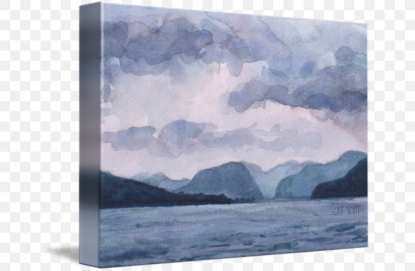 Fjord Watercolor Painting Lake George Loch, PNG, 650x536px, Fjord, Art, Calm, Canvas, Cat Download Free