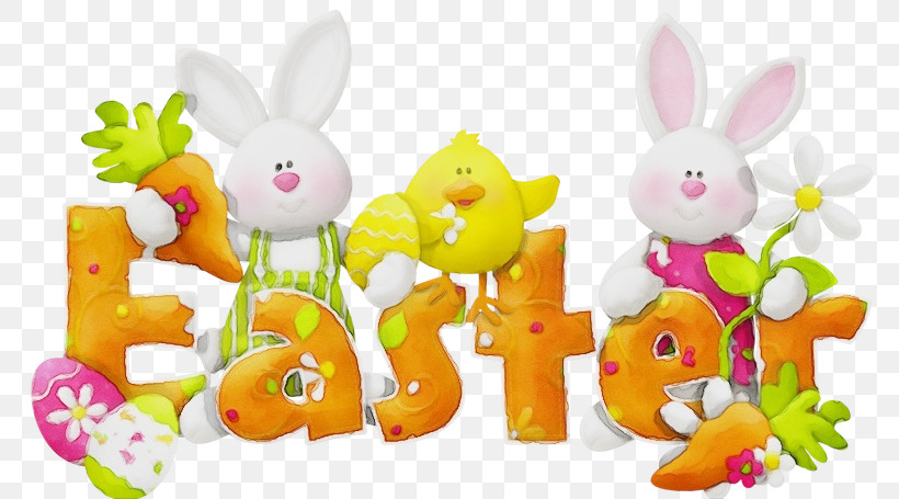 Easter Bunny, PNG, 810x455px, Watercolor, Animal Figure, Easter, Easter Bunny, Food Download Free