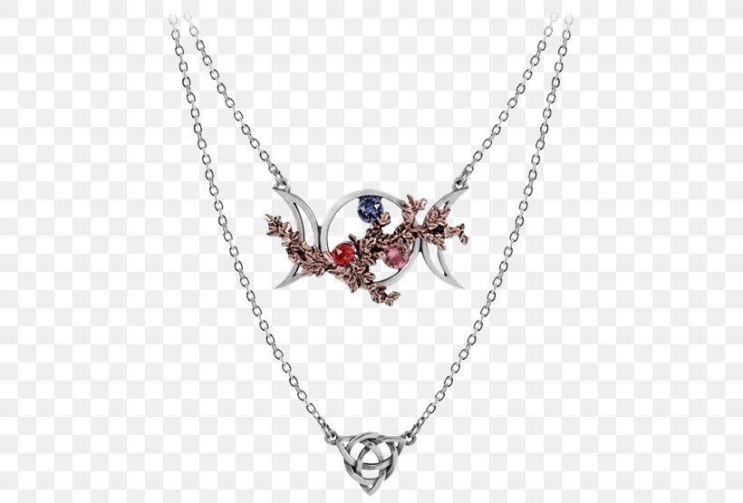 Necklace Triple Goddess Charms & Pendants Earring Wicca, PNG, 555x555px, Necklace, Alchemy Gothic, Anklet, Body Jewelry, Bracelet Download Free