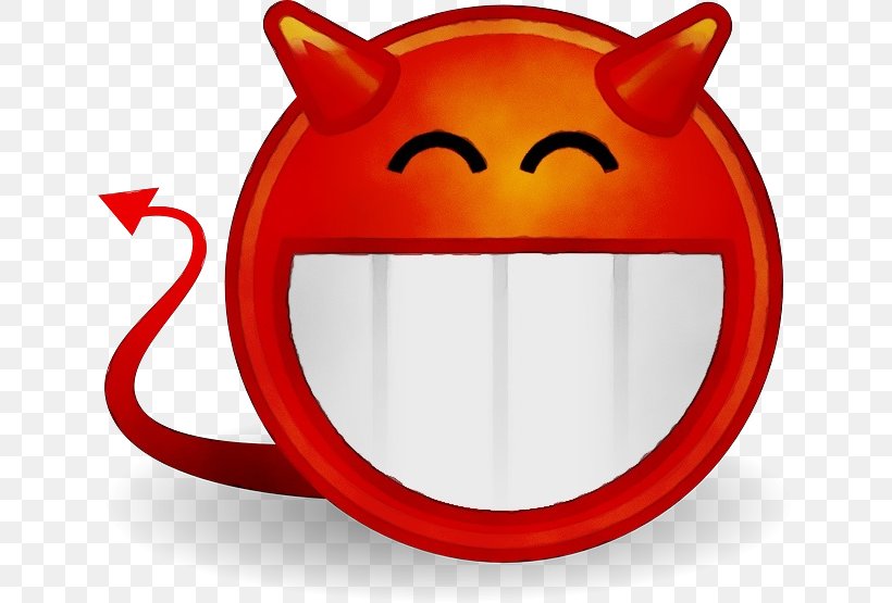 Smiley Face Background, PNG, 640x555px, Watercolor, Cartoon, Demon, Devil, Emoji Download Free