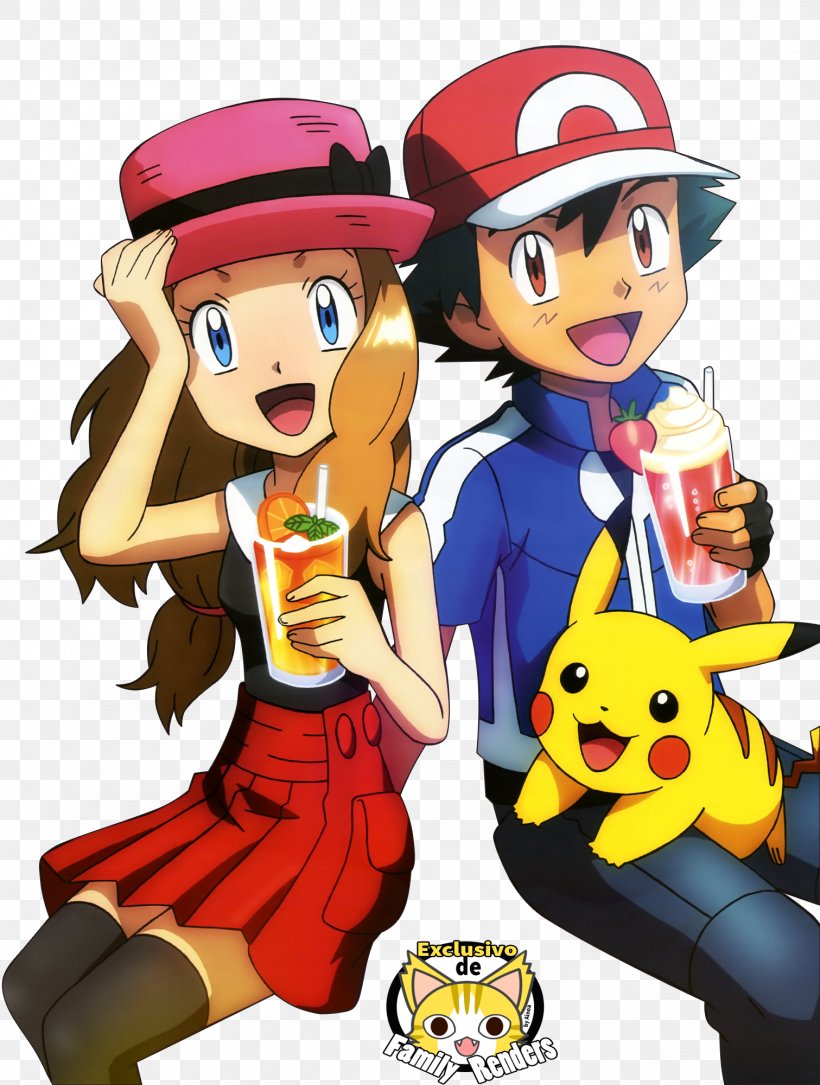 Pokémon X And Y Ash Ketchum Serena Pikachu Clemont, PNG, 1511x2000px, Watercolor, Cartoon, Flower, Frame, Heart Download Free