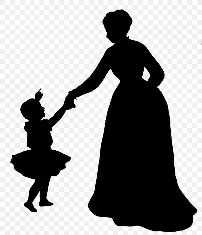 Silhouette Mother Child Clip Art, PNG, 1267x1477px, Silhouette, Black, Black And White, Child, Daughter Download Free