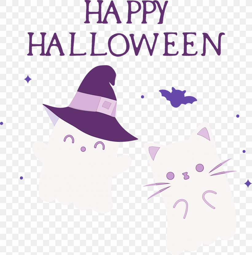 Cat Small Logo Cartoon Meter, PNG, 2966x3000px, Happy Halloween, Biology, Cartoon, Cat, Logo Download Free