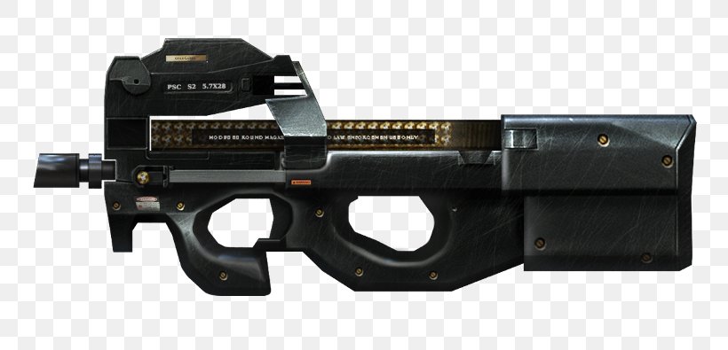 CrossFire FN P90 Weapon Firearm Submachine Gun, PNG, 800x395px, Crossfire, Air Gun, Airsoft, Airsoft Gun, Ammunition Download Free