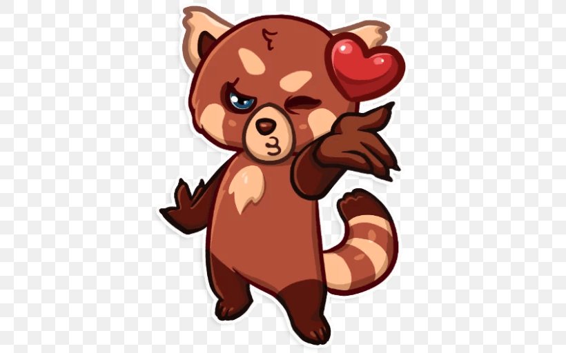Giant Panda Red Panda Telegram Sticker Bear, PNG, 512x512px, Watercolor, Cartoon, Flower, Frame, Heart Download Free