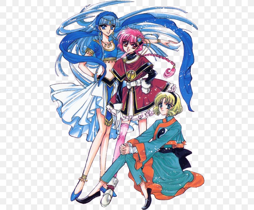 Get Wallpaper Umi Ryuuzaki Hikaru Shidou Fuu Hououji Mokona Magic Knight Rayearth Png 500x678px Watercolor Cartoon Flower Frame Desktop Wallpaper Free