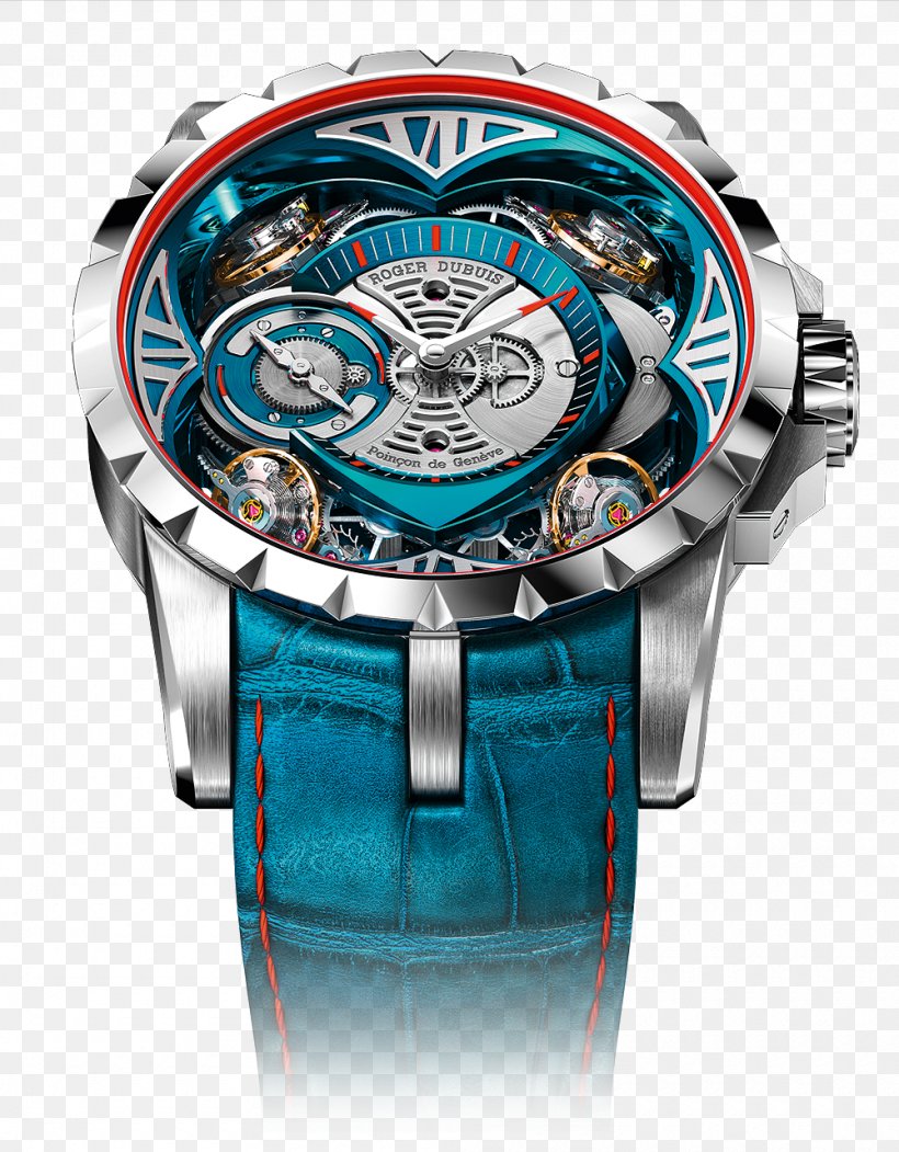 Watchtime Roger Dubuis Clock Watch Strap, PNG, 1000x1282px, Watch, Aqua, Blue, Brand, Clock Download Free